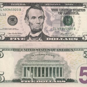 Counterfeit USD $5 Banknotes